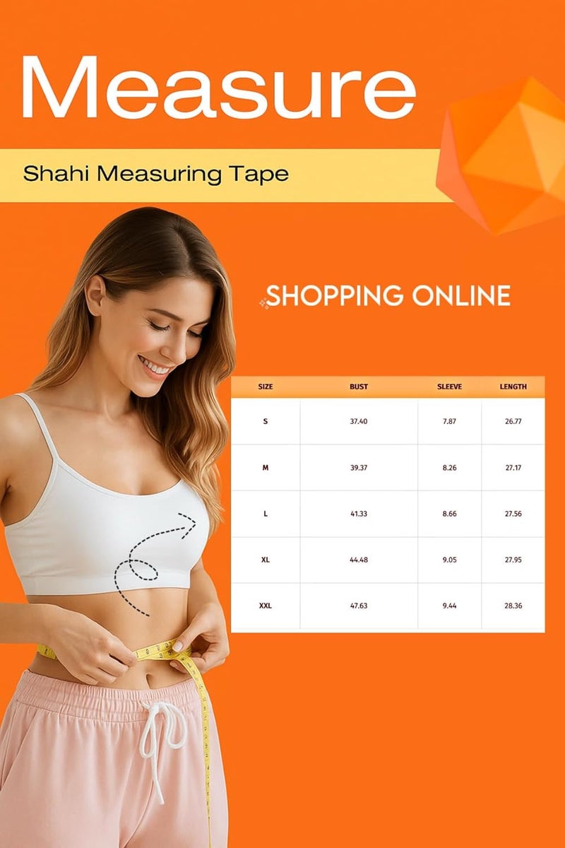 Shahi Soft Measuring Tape Flexible Vinyl Ruler with Double Scale for Body Measurement, Sewing, Tailoring, Crafts, Weight Loss & Medical Use 60-inch/150cm with Reverse Centimeter Scale (Yellow/2 Pack) - Image 4